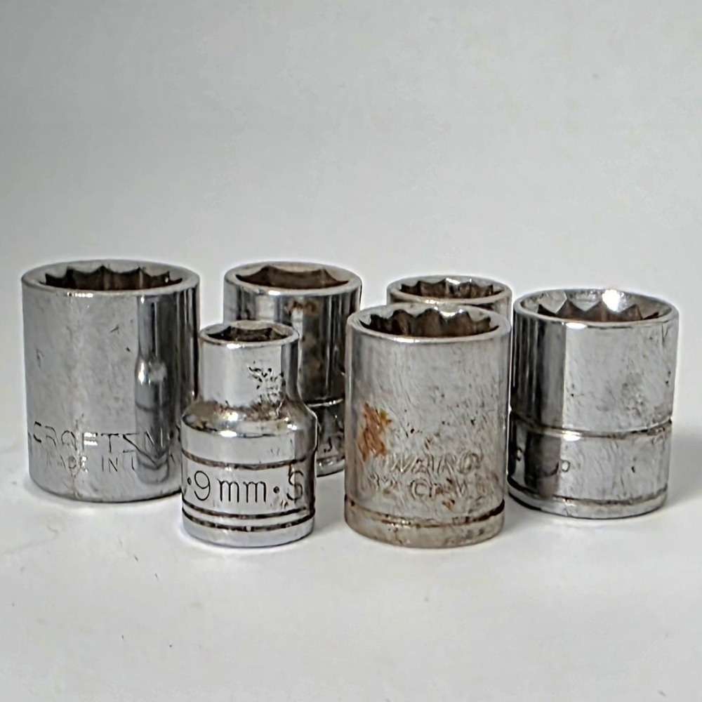Used‎ Various Shallow Sockets Assorted Sizes *See Pics For List #986